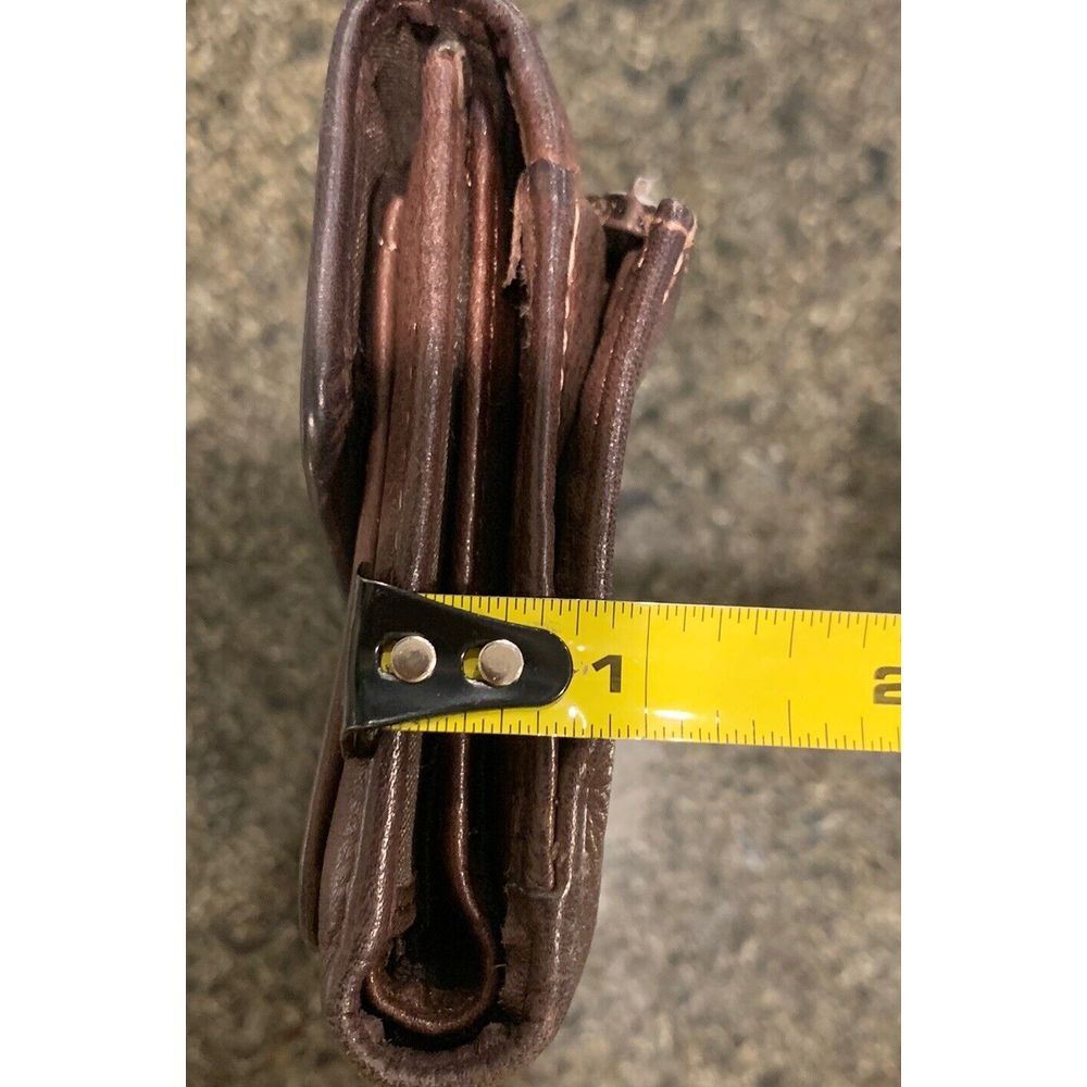 Fossil Brown Trifold Checkbook Wallet Genuine Soft‎ Leather - Picture 10 of 11